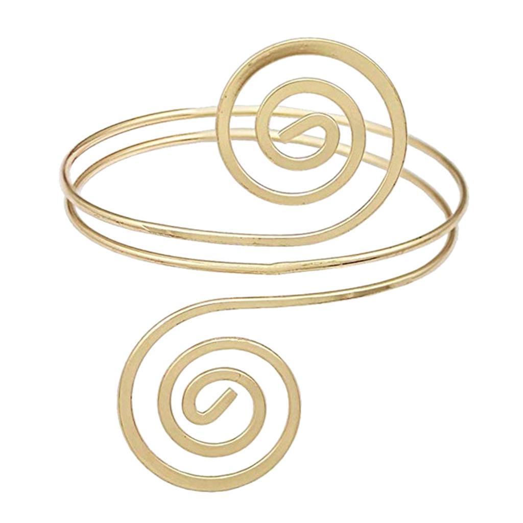 Women Upper Arm Band Armlet Multilayer Bangle Bracelet Jewelry Golden