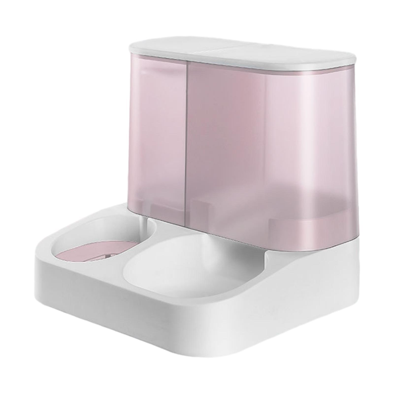 Automatic Feeder Cat Food and Water Dispenser Anti Skid Bottom Pet Food and Water Dispenser 2 in 1 Pet Dispenser for Kitten Puppy