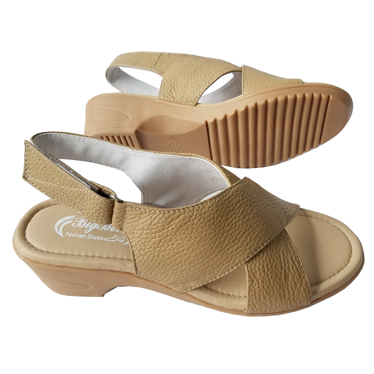 Giày Sandal Cao Gót Da Bò BIGGBEN Cao 5 Phân SDCG146