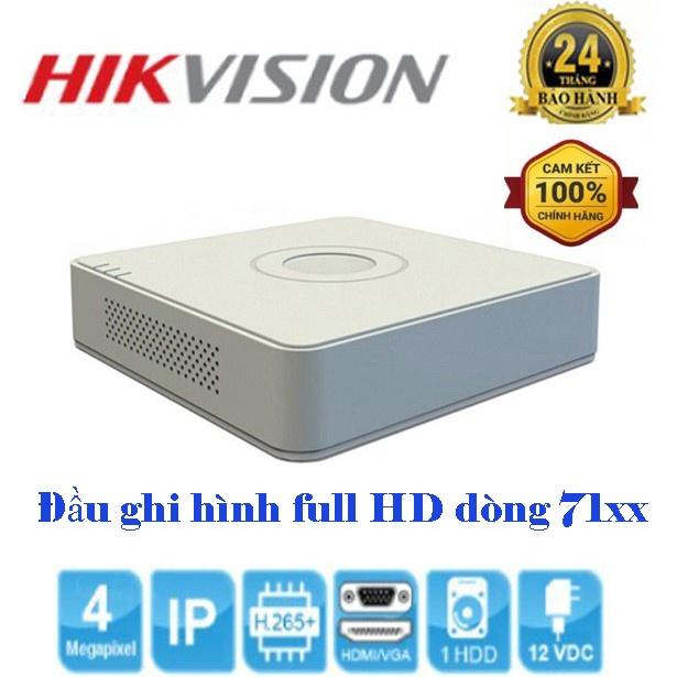 Đầu ghi hình IP 4 kênh-8 kênh-16 kênh Hikvision(vỏ nhựa).chuẩn nén H.265+, độ phân giải 4Mp,cổng PoE chuẩn 802.3af/at- Hàng Chính Hãng