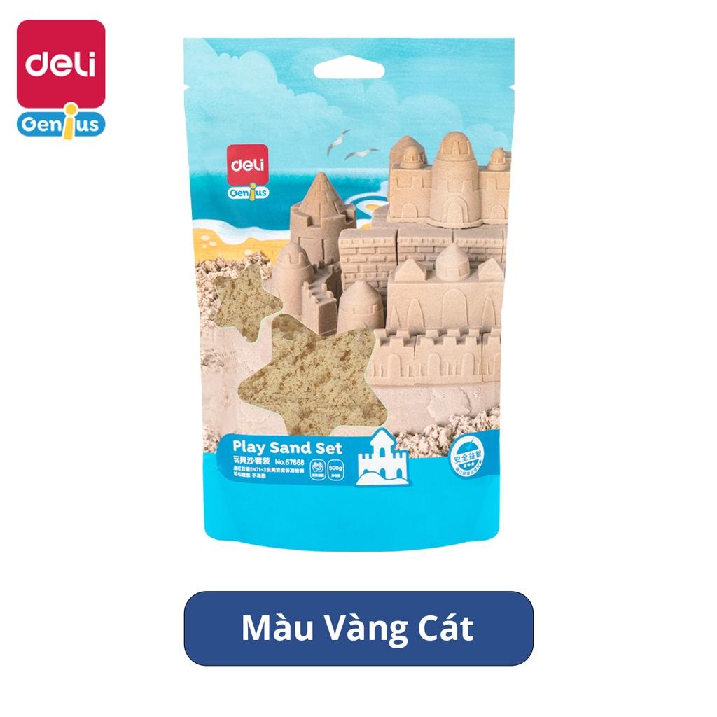 Đồ Chơi Cát Động Lực Cát Dẻo Deli 67868 cho bé, nhiều màu, dễ tạo hình, an toàn và không dính tay