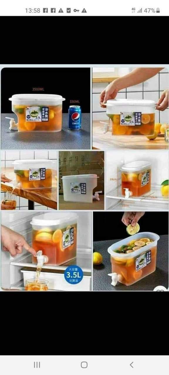 Bình đựng nước có vòi để tủ lạnh