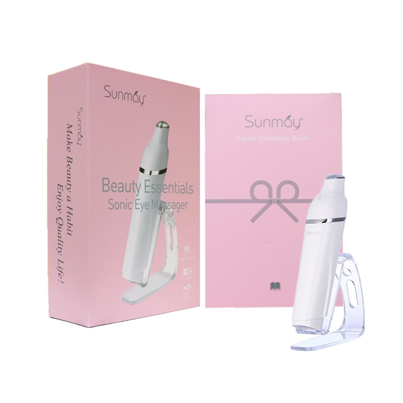 Combo 01 Máy rửa mặt Sunmay Grey và 01 Máy điện di mắt Trắng