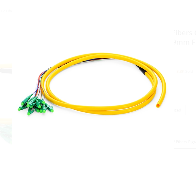 Dây nhảy quang LC APC 12 Fibers OS2 Single Mode Bunch PVC sample - Xmethod Network - Hàng chính hãng