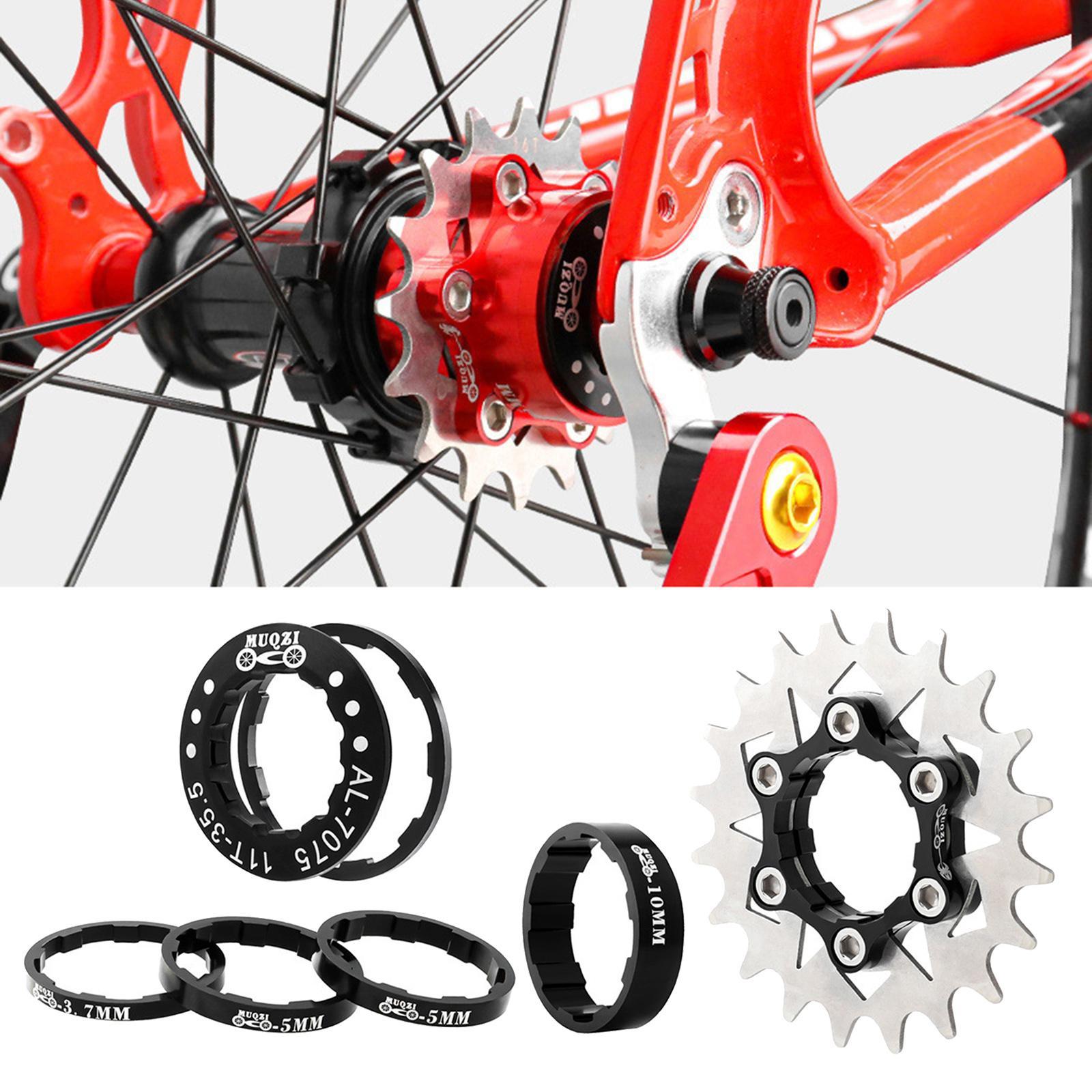 Single Speed Cassette Set Sprocket Bike Adapter Hub Refit Parts