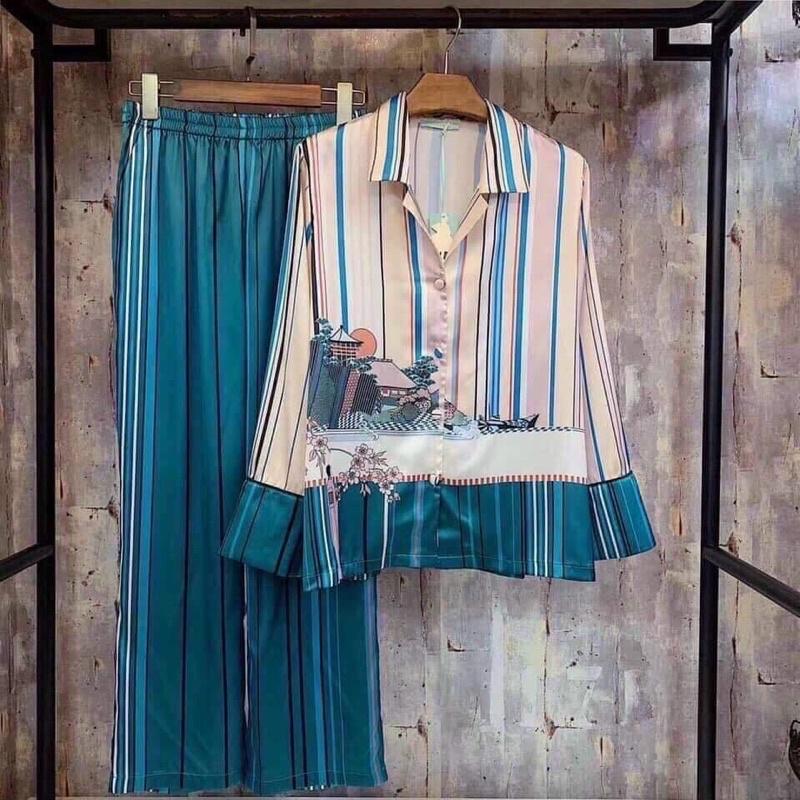 Pijama Sam lụa cao cấp hành thiết kế loại 1, cực sang, mềm mịn