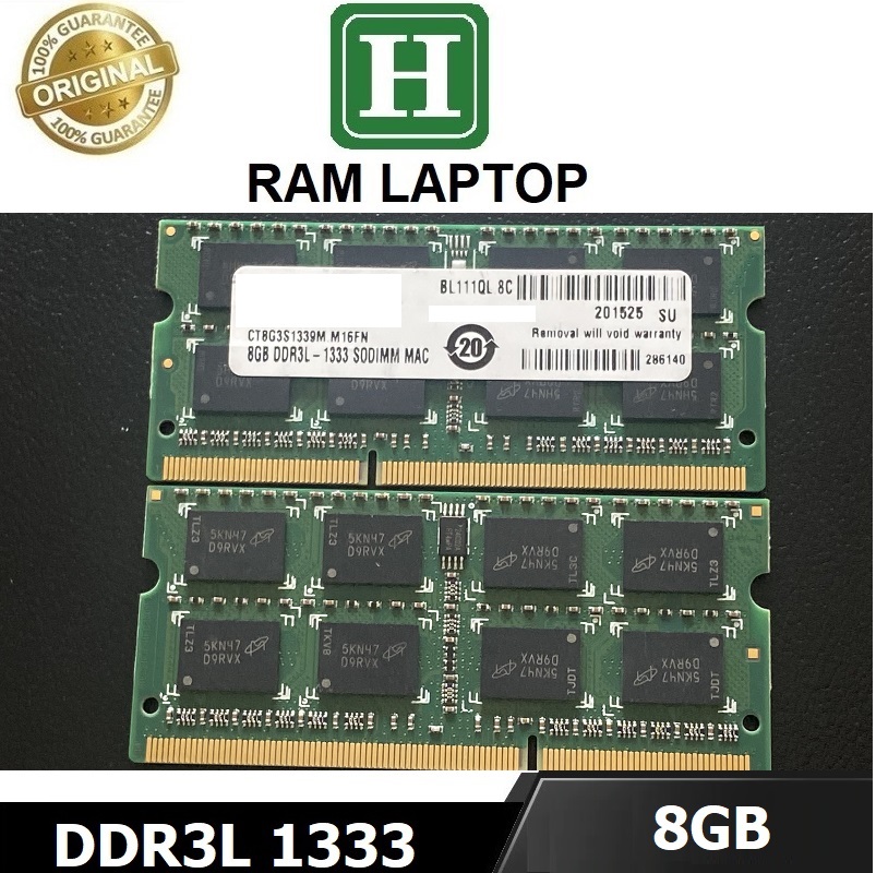 Ram laptop 8GB DDR3L bus 1333 (10600s) ram cho laptop