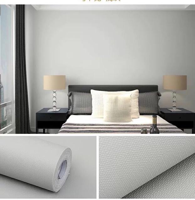 Giấy dán tường săn keo _10m decal dán tường màu trơn có keo sẵn