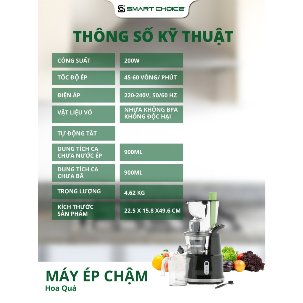 Máy Ép Chậm Princess 202047 Easy Fill Hàng Nhập Khẩu Hà Lan Máy Ép Trái Cây Ép Hoa Quả Đa Năng