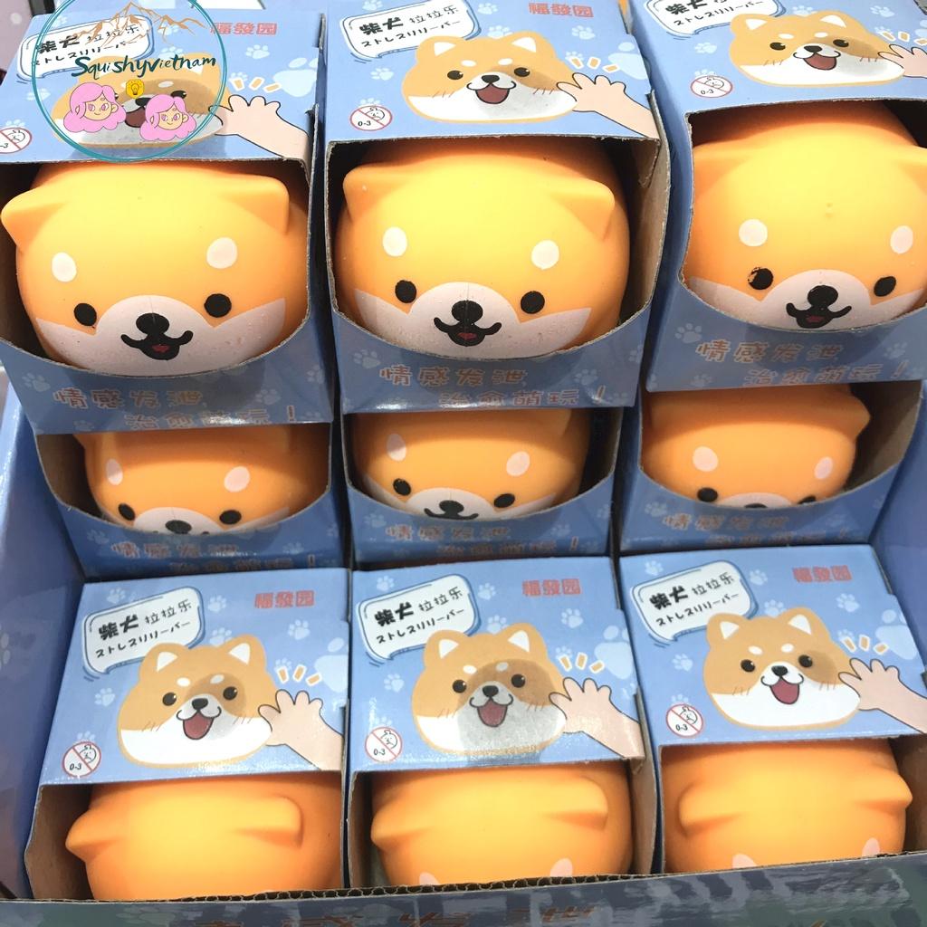 Squishy Mochi hình CHÓ SHIBA màu mè đồ chơi bóp tay mềm mịn dễ thương chân thực giảm stress co dãn đàn hồi ngộ nghĩnh