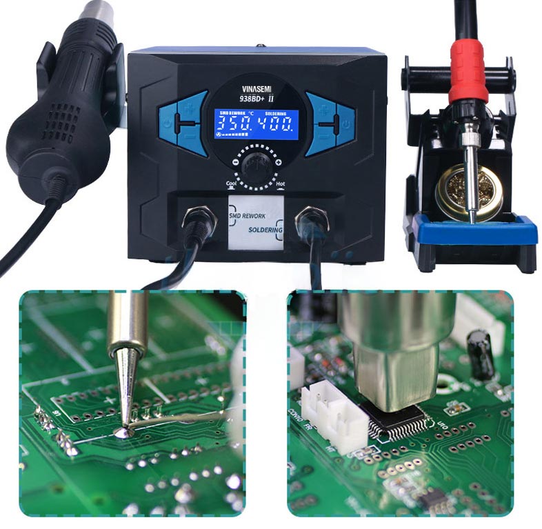 Vinasemi 938BD+ II Máy Hàn Khò Tự Ngắt 810W, 220VAC, 100-480ºC