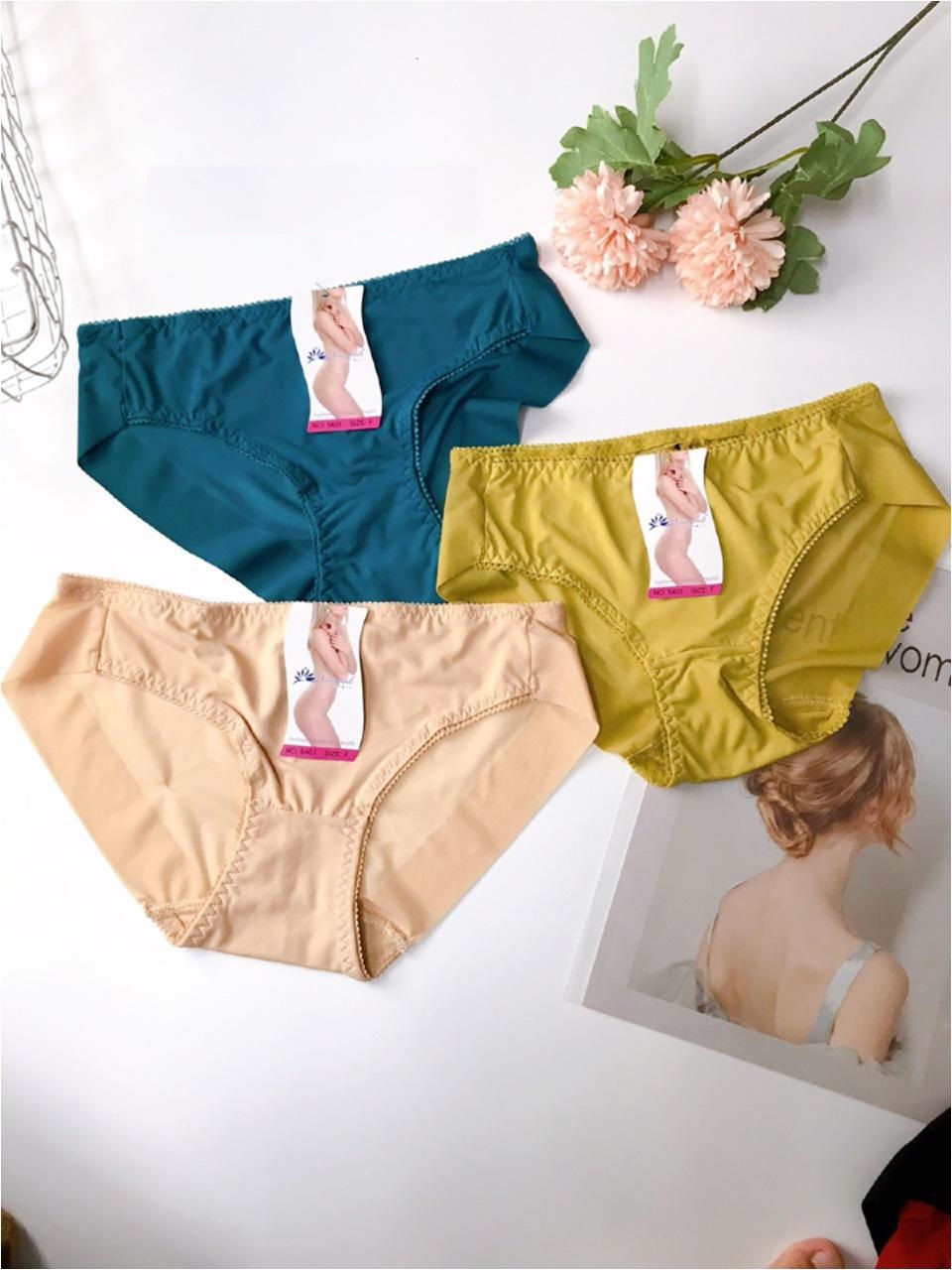 Combo 10 Quần Lót Nữ Trơn Beautiful Spring 5401 – Thun Lạnh Không Đường May, Siêu Mềm Mịn
