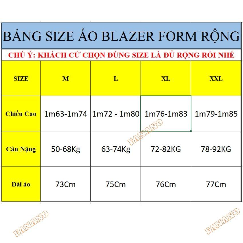 Áo Blazer Nam Dài, Áo khoác Blazer Form Rộng FANANO phong cách Hàn Quốc AD006