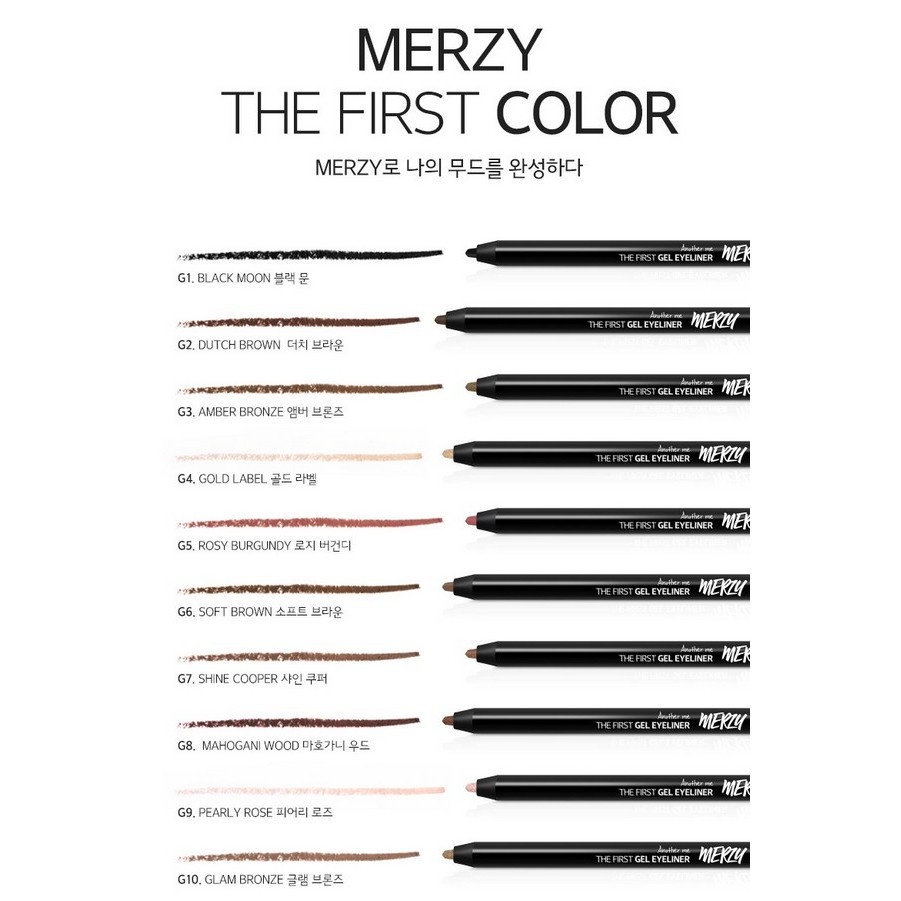 Combo Son Dưỡng Ẩm Merzy The Heritage All Day Lip Care 4g + Chì kẻ Mắt Merzy Another Me The First Gel Eyeliner 0.5g