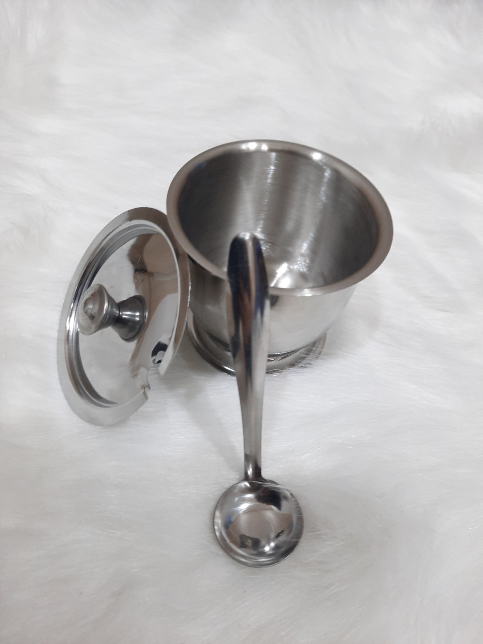 Hũ Inox Đựng Gia Vị Có Kèm Muỗng