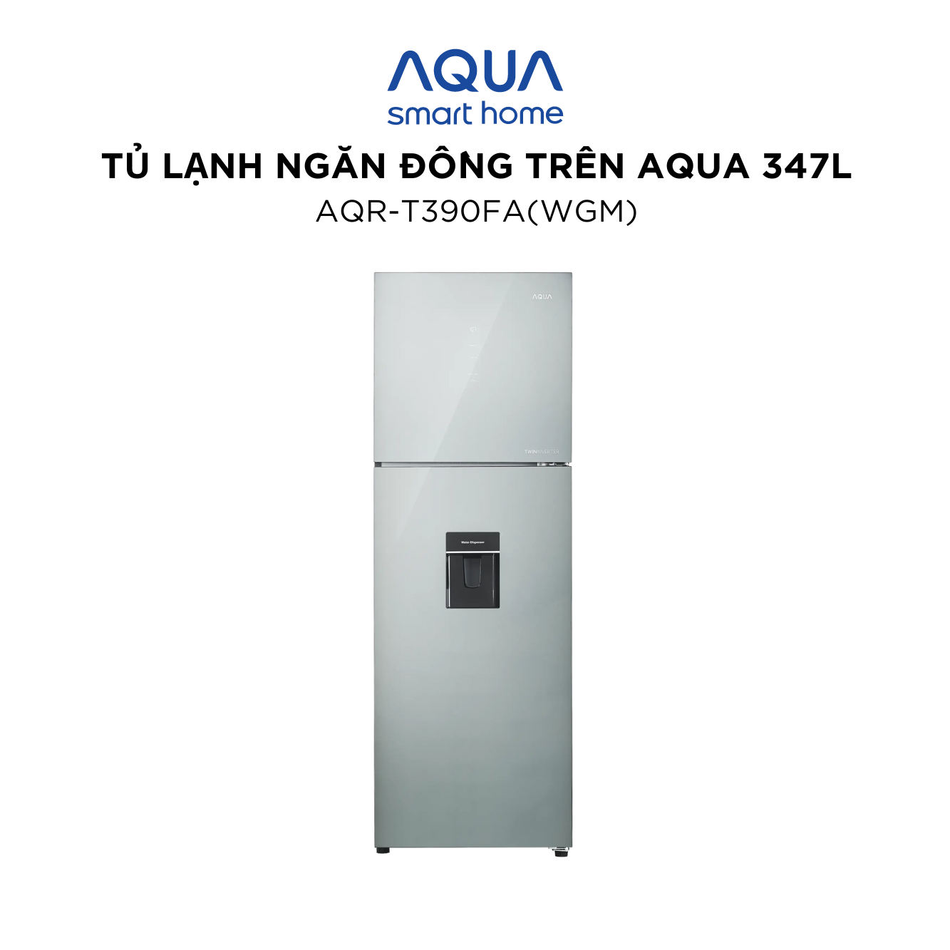 Tủ lạnh Aqua Inverter 347 lít AQR-T390FA(WGM) - Bảo hành 2 năm - Freeship toàn quốc - Hàng chính hãng