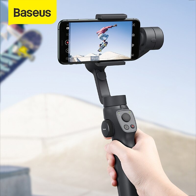 Tay cầm chống rung đa năng cho điện thoại Baseus Gimbal Stabilizer ( 3-Axis Handheld , w/Focus, Pull &amp; Zoom, Smartphone) - Hàng Chính Hãng