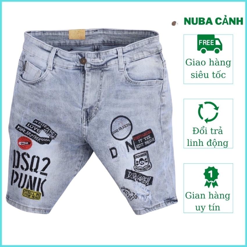 Quần short jean nam chất bò cá tính trẻ trung NUBA 203