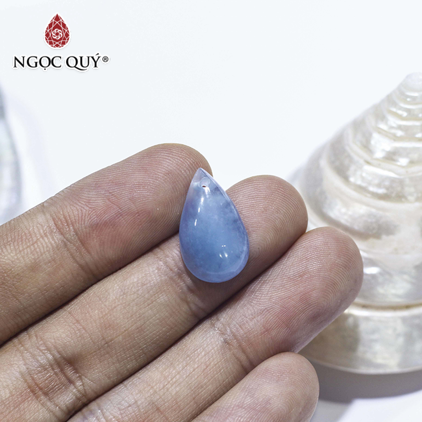 Mặt dây chuyền đá aquamarine mệnh thủy, mộc - Ngọc Quý Gemstones