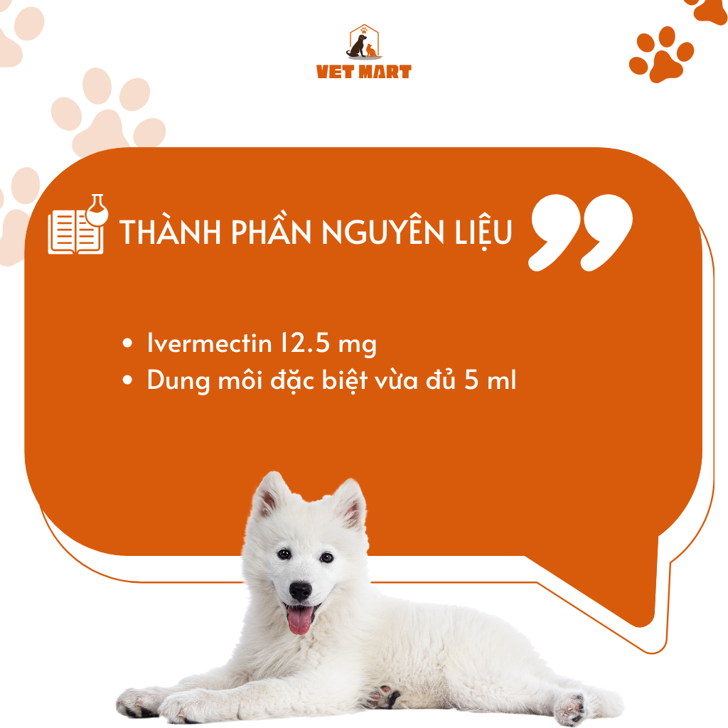 Five Ivermectin - Thuốc Hỗ Trợ Trị Nội, Ngoại Ký Sinh Trùng Cho Thú Cưng - Fivevet