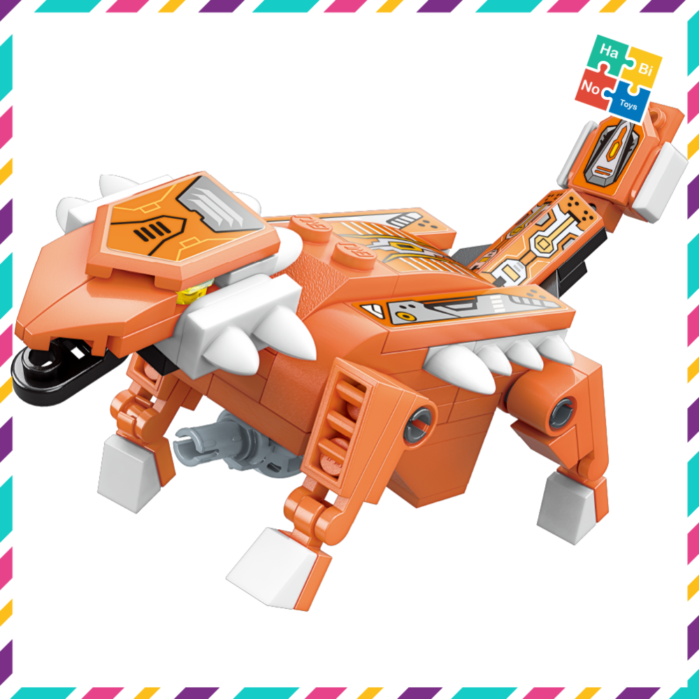 Lắp Ráp Qman 41105 Người Máy Khủng Long Robot Đồ Chơi Xếp Hình Mech Dinosaur 6 Trong 1 Gồm 521 Chi Tiết Cho Trẻ Từ 6 Tuổi