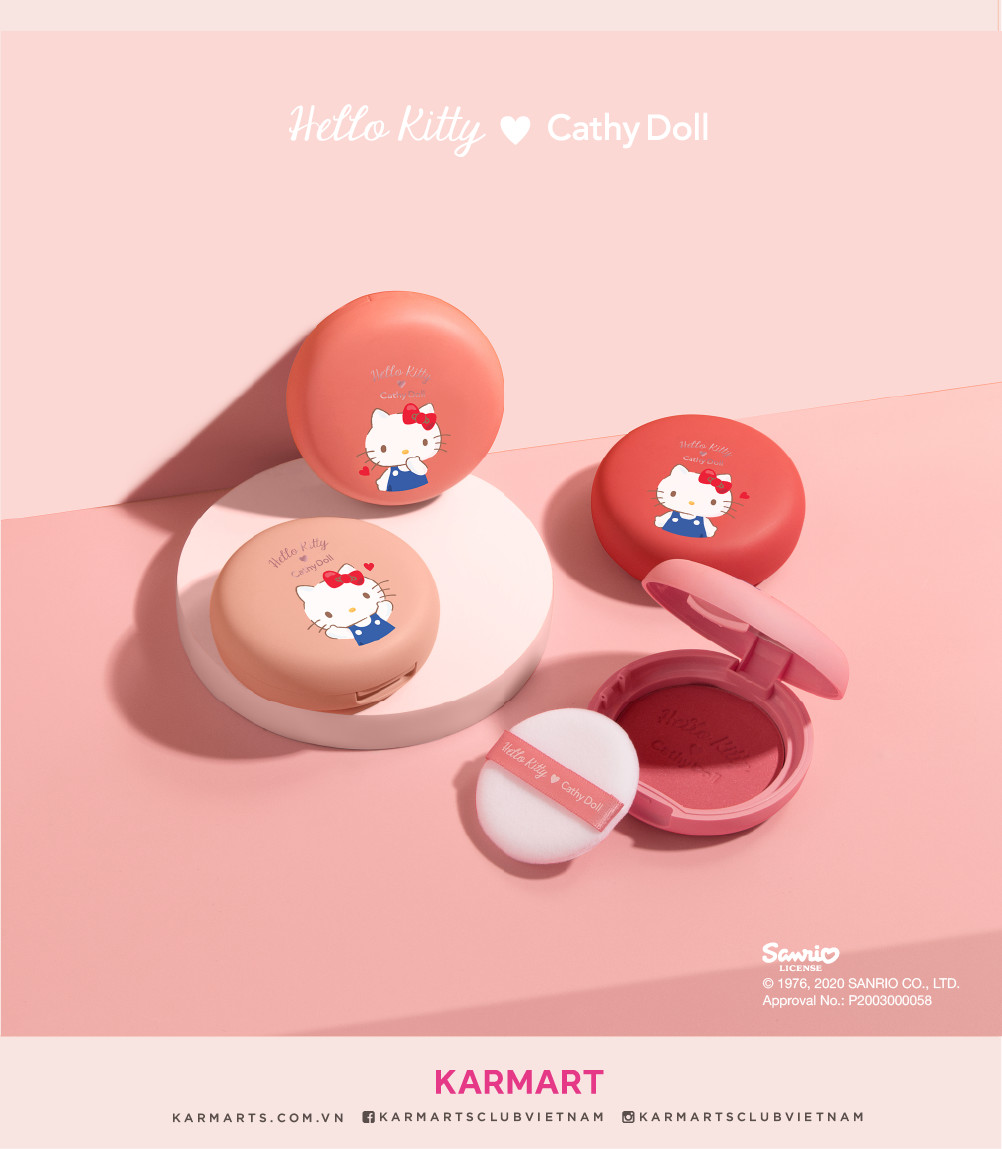 Phấn má hồng Hello Kitty Cathy Doll Cotton Shine Blusher 6.5g