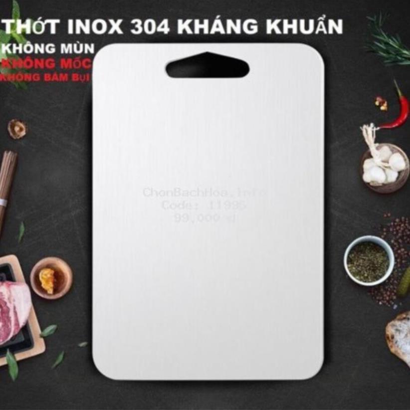 Thớt Inox Nhà Bếp Chuẩn 304 Chống Gỉ Set, Kháng Khuẩn, Khử Mùi, Tiện Dụng Cho Căn Bếp Nhà Bạn