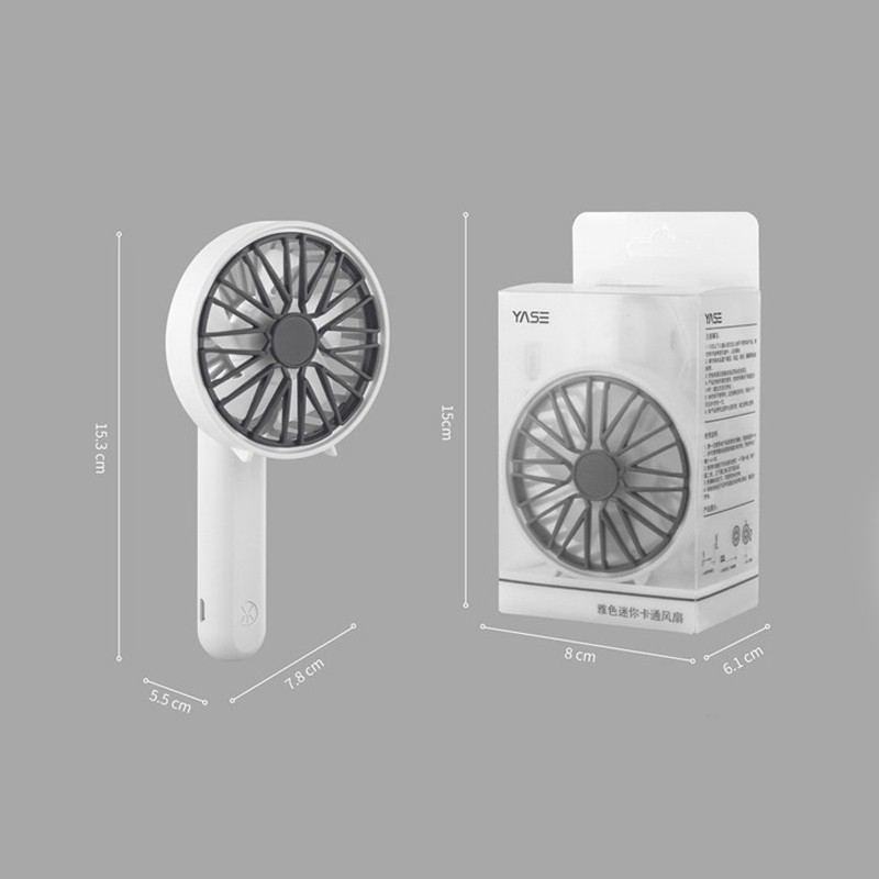 Quạt fan cầm tay xoay 180 độ hiệu HOTCASE Yase YS-2205A - Gấp gọn khi không sử dụng, 3 mức tốc độ gió, thời gian hoạt động lên lên đến 1.5h - Hàng nhập khẩu