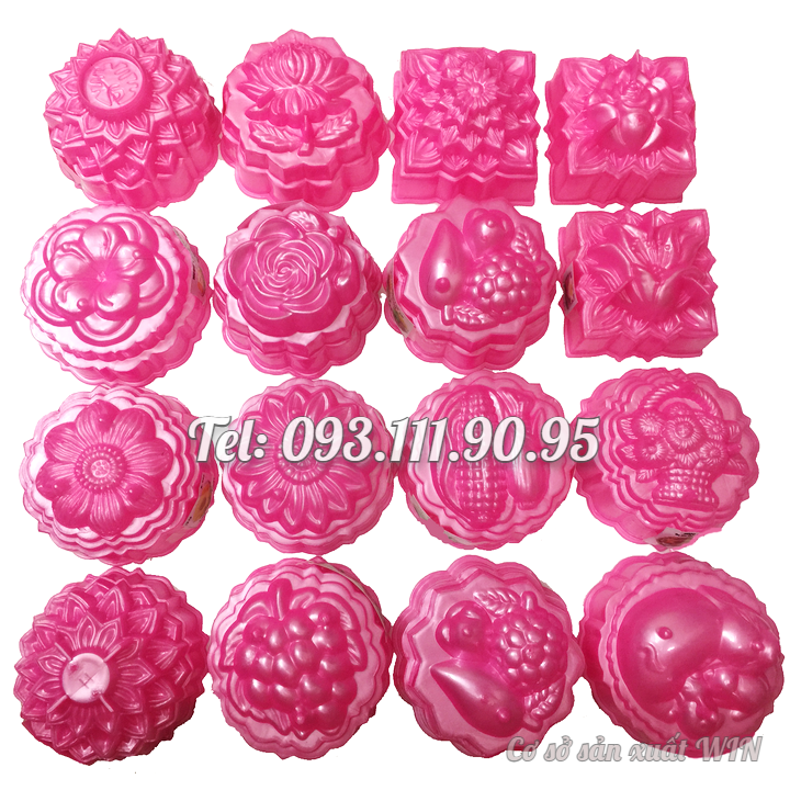 Bộ khuôn rau câu trung thu - Khuôn hồng loại 10 cm - Mã số 1042