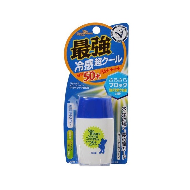 Kem chống nắng Omi Sun Bears Strong Cool Plus SPF50+ PA+++ 30g (màu xanh)