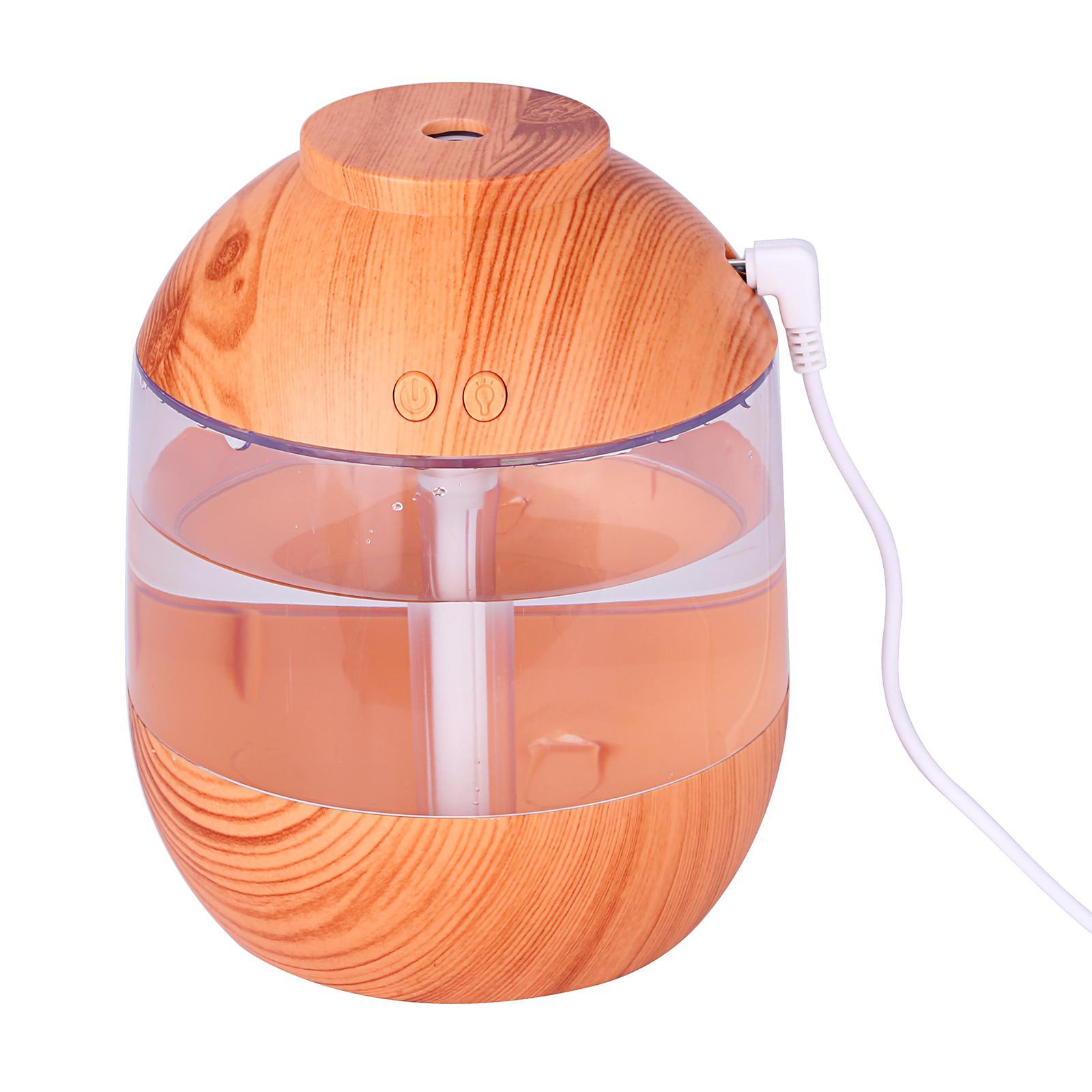 Wood Grain Air Humidifier Night Lamp Desk Purifier for Home Office Car
