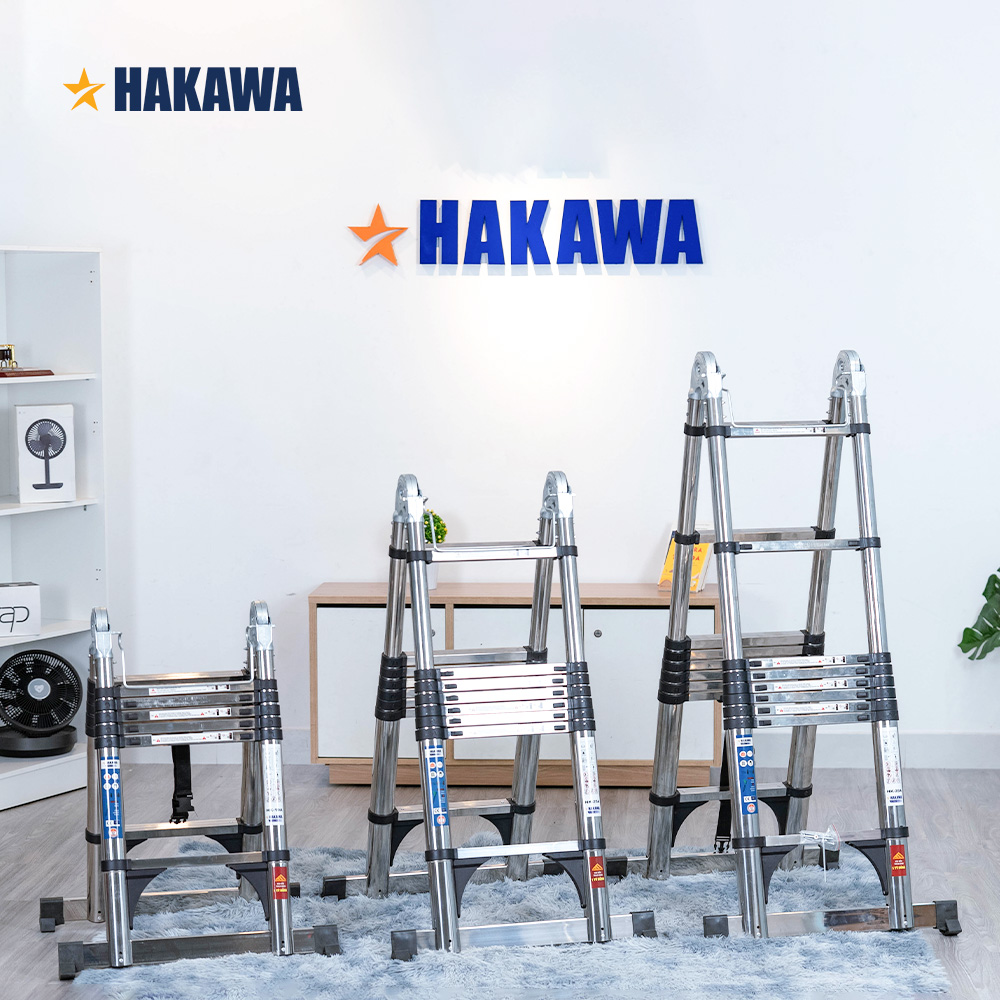 THANG RÚT INOX 201 CHỮ A HAKAWA HK-25A - Chữ A: 2.5m, chữ I: 5m