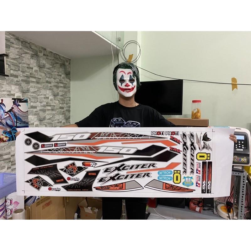 Tem rời dành cho Exciter 150 dán xe bạc