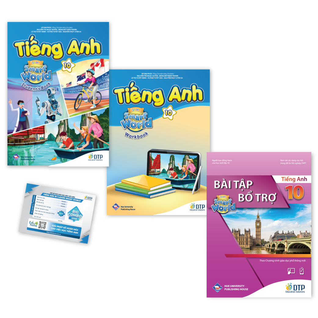Tiếng Anh 10 i-Learn Smart World - Gói số hóa giáo dục siêu tiết kiệm (SB, WB, BTBT, Digital Pack)