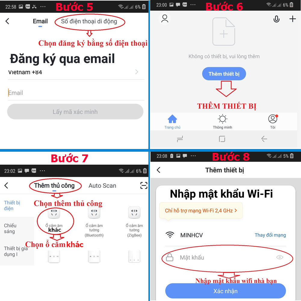 Hình ảnh Công tắc wifi sử dụng phần mềm  Smart life điều khiển thiết bị điện từ xa qua điện thoại qua mạng internet wifi, 3g, 4g