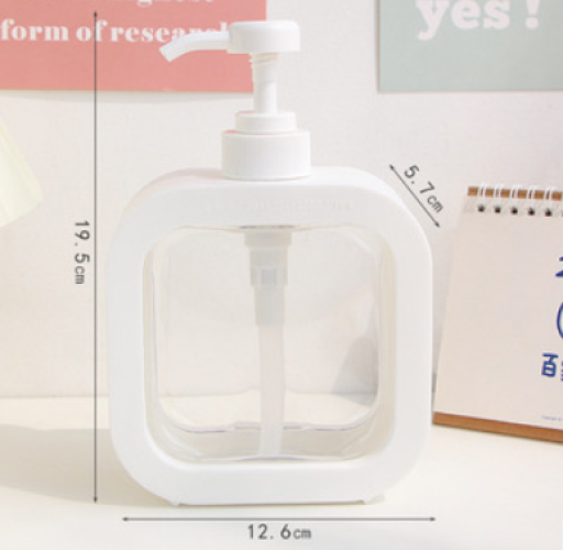 Bình nhựa trong suốt 500ml đựng xà phòng sữa tắm dầu gội