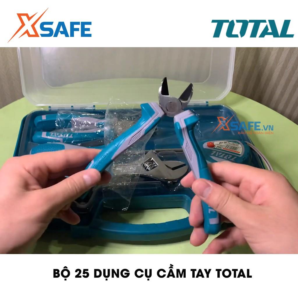 Bộ 25 công cụ dụng cụ cầm tay TOTAL THKTHP90256 phù hợp cho kỹ thuật, công trình, dân dụng