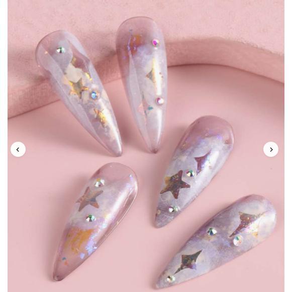 Sticker Dặm Ombre Fen Đầu Móng Hình Giọt Sao Và Tim Làm Nail Dễ Sử Dụng Nữ Women