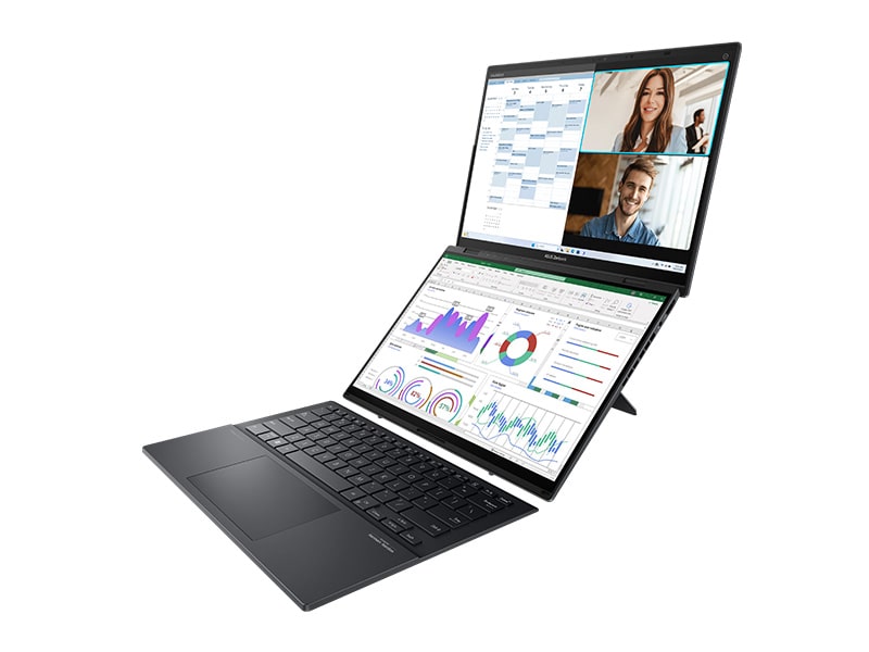 Asus ZenBook Duo OLED UX8406MA-PZ142W (Intel Core Ultra 9 185H | 32GB | 1 TB | Intel Arc | 14 inch 3K | Cảm ứng | Win 11 | Xám) - HÀNG CHÍNH HÃNG