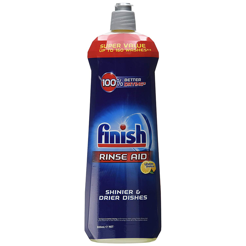 Nước làm bóng và khô chén, đĩa Finish Dishwasher Shine & Dry Lemon 800ml PTT004996 - hương chanh