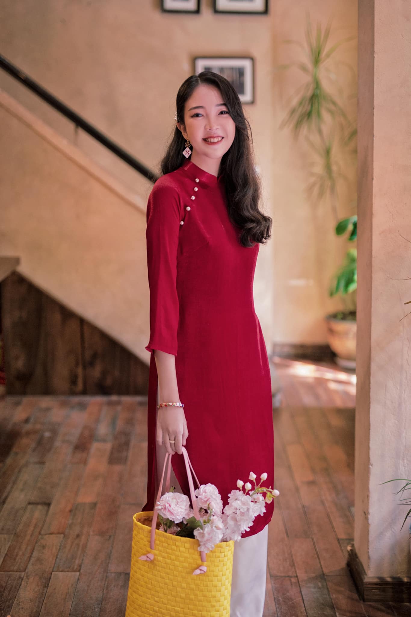 Áo Cách Tân Lụa Tô Châu Cao Cấp - Áo Đỏ Đô
