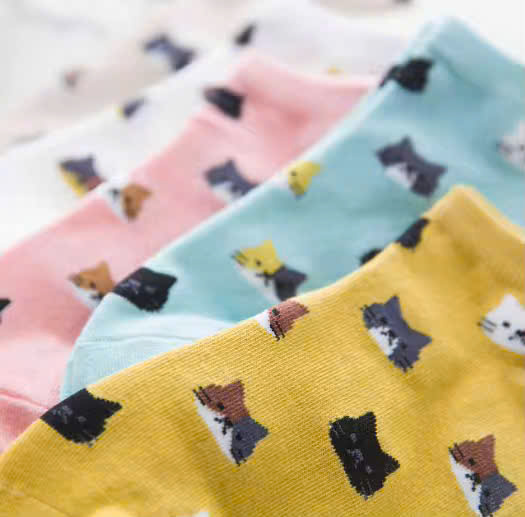 SET 5 ĐÔI TẤT VỚ NỮ HOẠ TIẾT MÈO DỄ THƯƠNG MÃ 31 DÀNH CHO NỮ