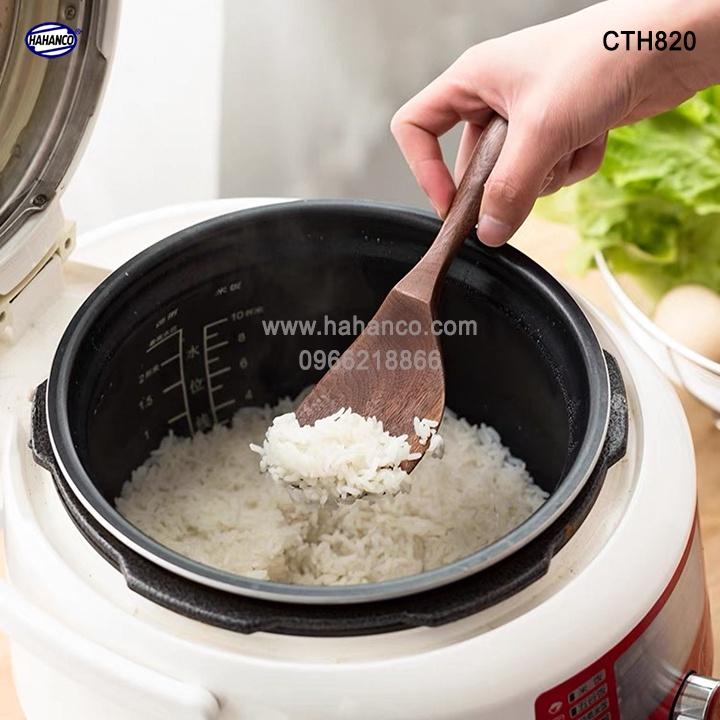 Muôi xới cơm dáng lệch gỗ Óc Chó nhập khẩu Mỹ tiện dụng (CTH520) - chịu nhiệt cao - Không tiết ra chất độc hại