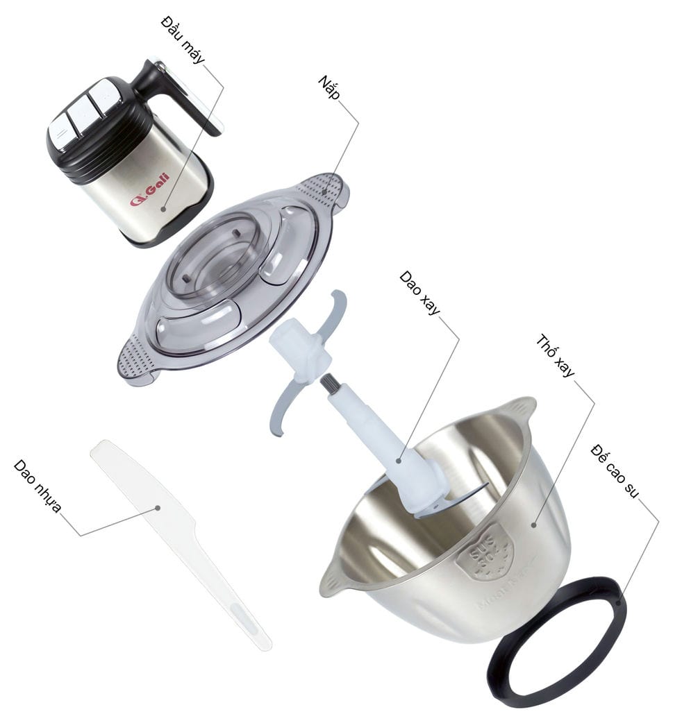 Máy xay thịt Gali GL-1920M Dung tích 2 Lít, Motor 100% bằng đồng, có 3 tốc độ xay. Hàng chính hãng chất lượng cao, bảo hành 24 tháng