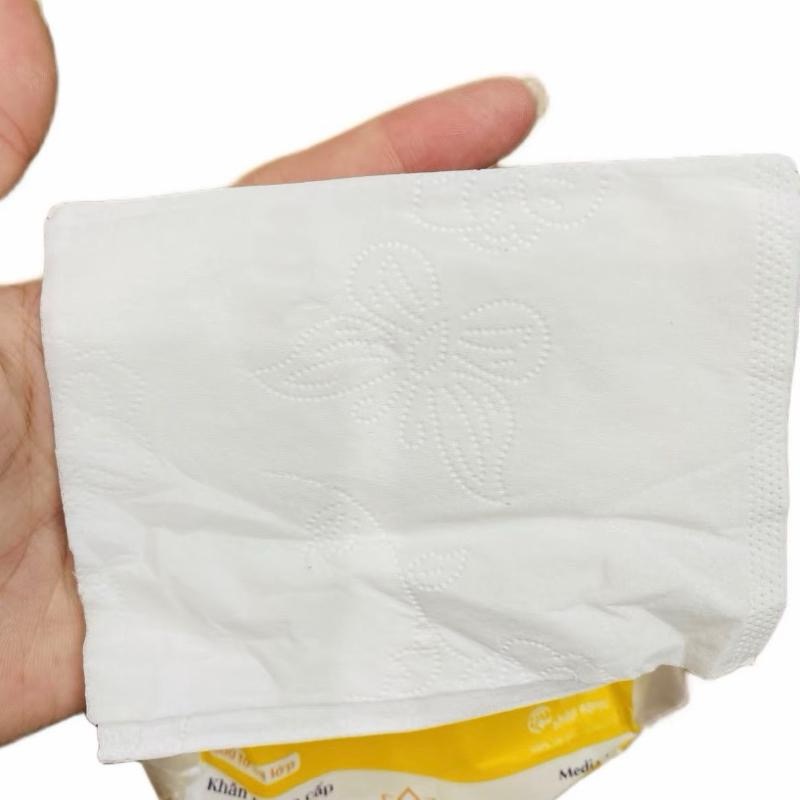 [Combo 2 bịch] Giấy ăn Vietnam Airlines cao cấp 3 lớp hàng xuất siêu thị Media Mart, Giấy rút lụa Media Mart siêu dai 300 tờ 3 lớp