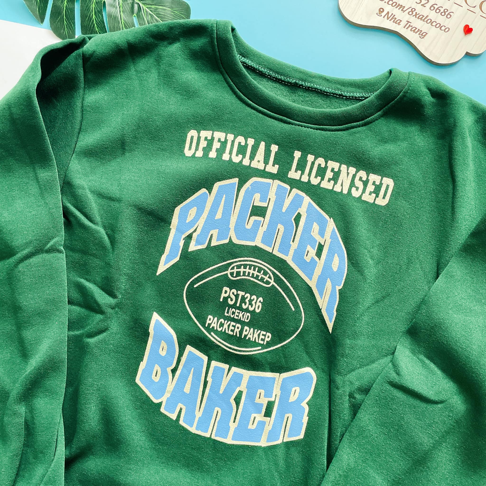 ÁO SWEATER FORM RỘNG MÀU XANH RÊU PACKER BAKER