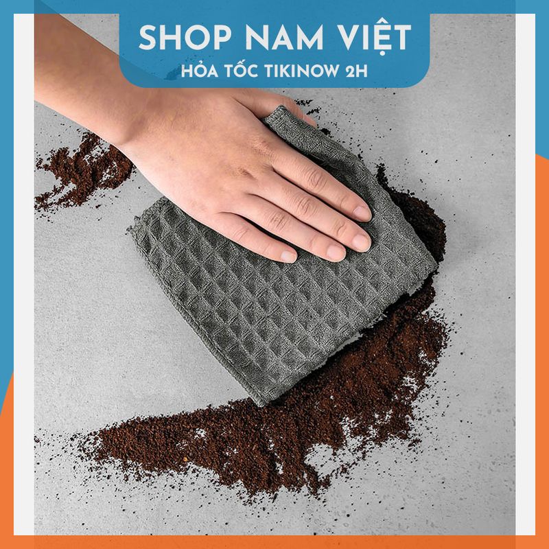 Khăn Vải Cotton Waffle Lau Bếp, Máy Pha Cà Phê, Vật Dụng Quý