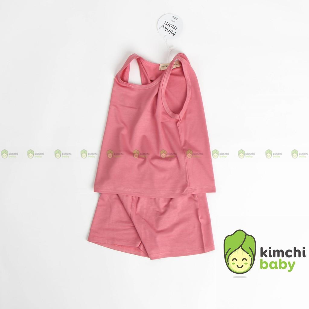 Bộ Ba Lỗ Bé Trai, Bé Gái Minky Mom Vải Thun Lạnh Basic Nhiều Màu, Bộ Quần Áo Cho Bé 3 Lỗ Mặc Hè Thoáng Mát MKM3LO2109