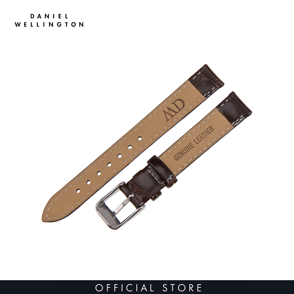 Dây da đồng hồ Daniel Wellington 13mm khóa màu bạc - Cho đồng hồ Classy 26mm - DW00200069