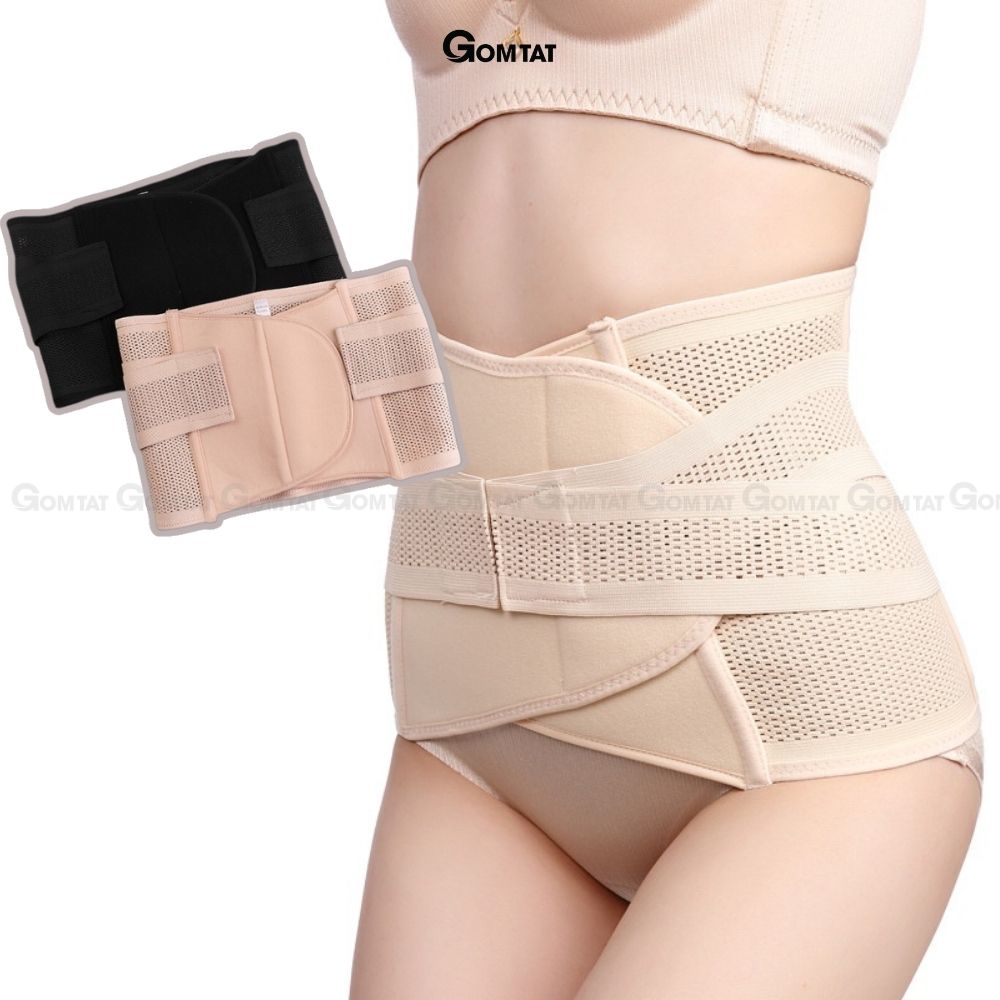 Đai nịt bụng chống cuộn sau sinh, gen nịt bụng dán định hình giãm mỡ eo thon có lỗ thông hơi - DAINITBUNG - V03